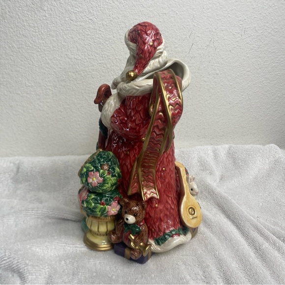 NWT New Vintage Fitz & Floyd Christmas Wreath Santa Pitcher Collectible Holiday - Picture 3 of 15